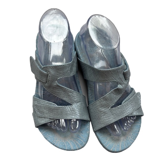Vionic Blue Lauren Open Toe Slide Sandals Size 7 Two Strap Orthaheel Comfort - Picture 6 of 10